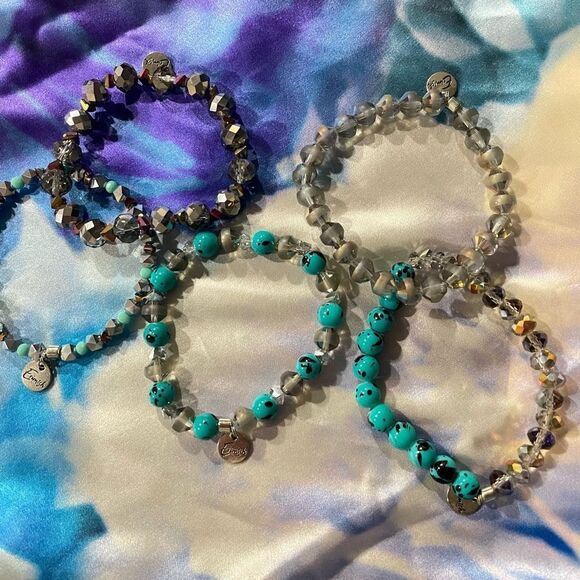 Erimish Bracelets Stack Turquoise & Silver - Picture 3 of 4